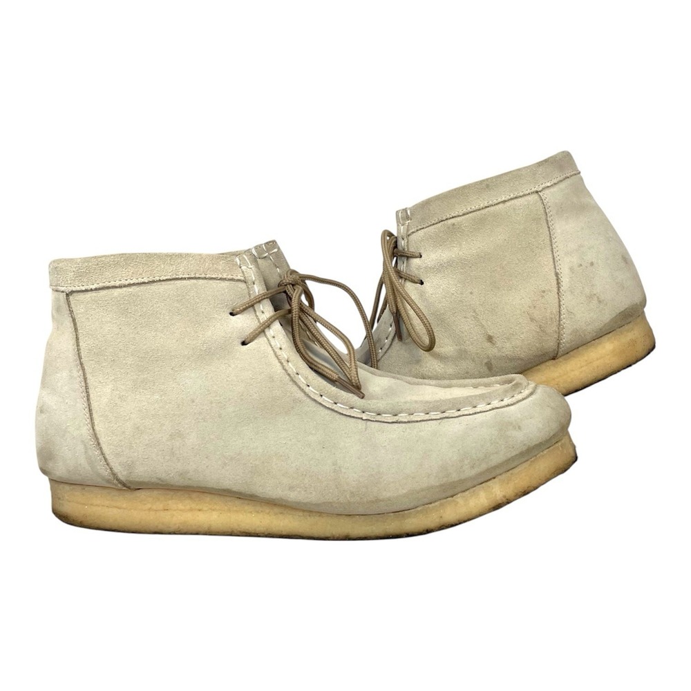 Roper Suede Desert Chukka Boots Sand Gum Sole Mens 11 Moc Toe